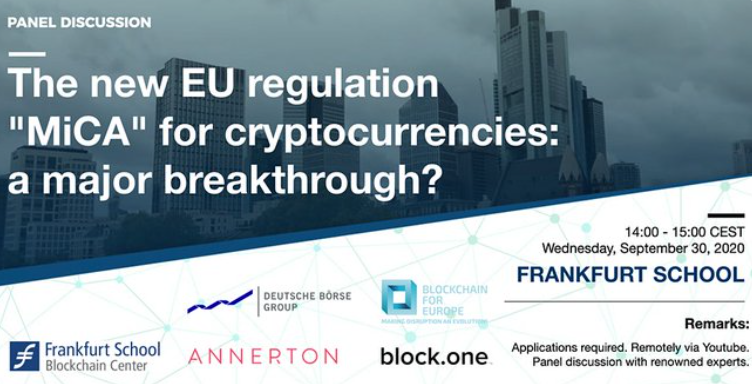 FSBC – Webinar: The new EU regulation “MiCA” for cryptocurrencies: a major breakthrough?